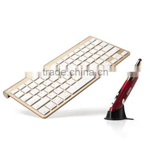 2016 New Design Patent 2.4G Touch Pen Mouse & Modern Colored Wireless Keyboard Combo Without Mouse Hand thumbnail-5