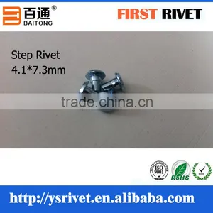4.1*7.3mm White Zinc Color Solid Steel Rivet, Solid Step Rivet thumbnail-3