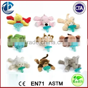 Pacifier With Plush Toy / Plush Pacifier / Plush Toy Pacifier/Plush Animal Baby Pacifier Toy thumbnail-1