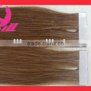 Pu Adhesive Tape Vigin Hair Extensions Remy Indian Hair Extensions Color #8 Large Stock thumbnail-1