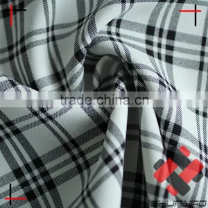 Polyester Cationic Plaid Mini Matt Fabric for Uniform thumbnail-3