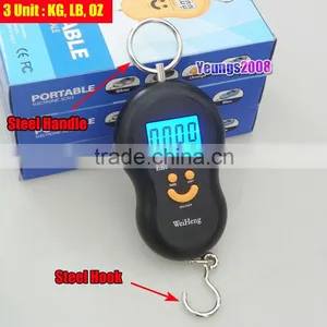 45KG/5g Digital Smile Face Luggage Digital Hanging Scale thumbnail-1