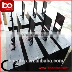 Aluminum Brushed Motorized Computer Desktop Monitor Lift For Meeting Room thumbnail-1