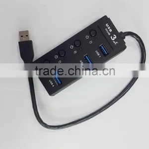 High-speed 4 Port Usb 3.0 Hub With Individual On/off Switches and Led Lights From Usb Por Hub Suppliers thumbnail-1