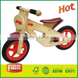 High Five Green Forest Wooden Children Balance Bike thumbnail-1