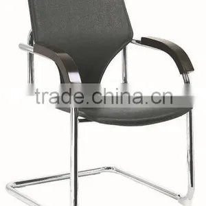 Metal Base With Pvc Black Chair Office Guest AH-68 thumbnail-2