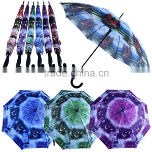 2015 Photo Print Umbrella / Full Color Printed Umbrella / Travel Scenery Advertising Umbrella thumbnail-1