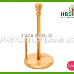 BSCI Factory High Quality Bamboo Wood Kitchen Roll Holder, Roll Holder Wholesale thumbnail-2