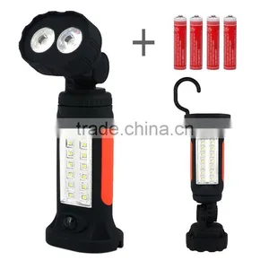 Multi Functional Rotatable SMD 14LED+2LED Working Lamp Stand Work Light Magnetic With Folding Hook thumbnail-3