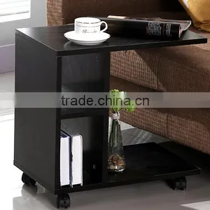 Wooden Modern Coffee Table With Wheel thumbnail-5