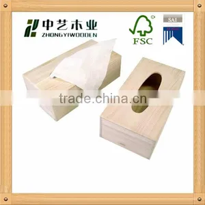 Rectangle Tissue Box Cover Made From Recycled Wood thumbnail-4