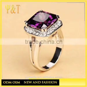 Jingli Jewelry Purple Gemstone Wedding Ring (YJ-846) thumbnail-2