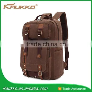 Vinrage Style Wholesale Custom Brand Logo Canvas Backpack FS261 thumbnail-1