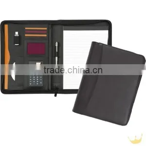A4 Size pu Zip Portfolio, Organizer Floder With Calculator thumbnail-1