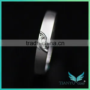 Amora Moissanite Images Youtube Men and Women White Gold Moissanite 2mm Wedding Ring thumbnail-2