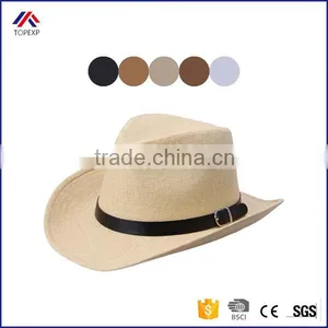 New Arrival Men Outdoor Plain Dyed Solid Color Hip Hop Cowboy Hat thumbnail-1