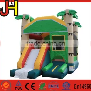 Commercial Tropical Theme Double Lanes Inflatable Water Slide For Sale thumbnail-4