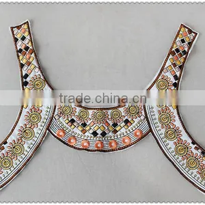 New Design Embroidered Necklace, Ethnic Colourful Embroidered Collar. Women's Garment Collar thumbnail-5