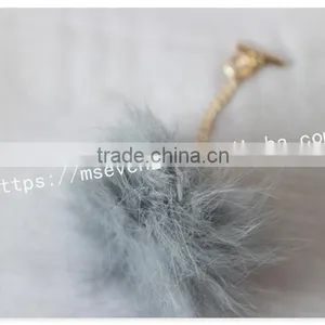 Customized Size Colorful Cute Rabbit Fur Pom Pom Ball for Decoration thumbnail-6