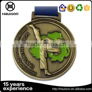 2d Four Stars Artistic Awards Shiny Glowing Matte Gymnastics Achievement Novelty Copper Metal Medal thumbnail-4