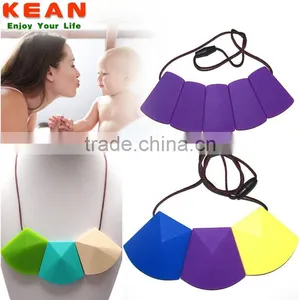 Silicone Teething Jewelry Mami Use Necklaces Have a Breakaway Clasp Silicone Bead Teething thumbnail-4