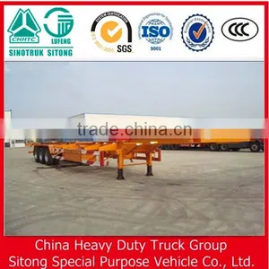 20ft Container Carrier 2 Axle Skeleton Semi Trailer for Sale thumbnail-4