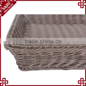 Supermarket Rectangular Woven Storage Basket for Fruit Display thumbnail-6
