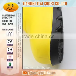 Light Yellow PVC Safety Boots /Cheap Safety Boots/PVC Work Boots thumbnail-4