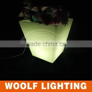 Square High Design Muilti-color Decor LED Illuminate Flower Pot thumbnail-3