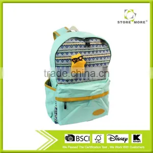 Store More Fashion Design Casual Canvas Blue Rucksack Bookbag thumbnail-1