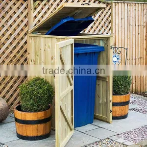 Raccoon Resistant Wooden Garbage Can Storage Sheds thumbnail-3