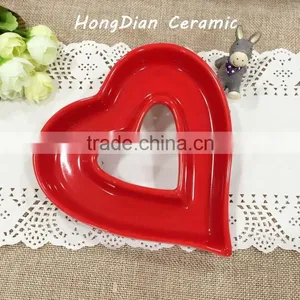 Ceramic Porcelain,Ceramic Material and Porcelain Ceramic Type Heart Shape Dinner Plates for Weddings thumbnail-1