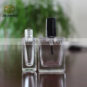 2015 Hot Selling Square Shape 15ml Nail Polish Glass Bottle With Brush Cap thumbnail-1