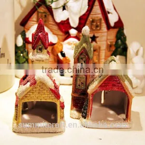 Handmade Resin Christmas Decoration House Candle Holder thumbnail-4