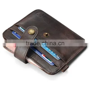 Genuine Leather Wallet Men Crazy Horse Card Holder Credit Card Holder Rfid Blocking Customized thumbnail-3