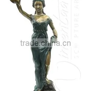 Outdoor Garden Decoration Metal Craft Life Size Bronze Sexy Girl Fountain for Sale thumbnail-3