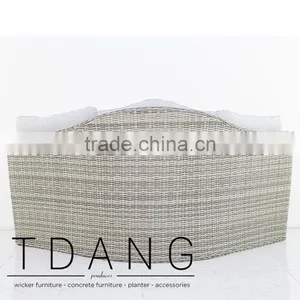 Dreux Outdoor Corner Bench - Vietnam Wicker Furniture - Poly Rattan Furniture thumbnail-4