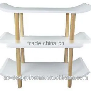 WHITE/NATURAL MDF/WOODEN SHELF X 3 thumbnail-1