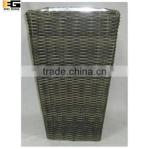 Square Plastic Rattan Woven Planter thumbnail-1