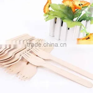 Manufacture 24pcs Disposable Wooden Forks/knife/spoon thumbnail-1