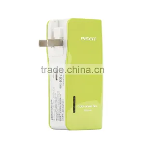 Power Bank 5000mAh With Folding Plug, Green thumbnail-1