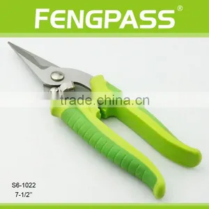 S6-1022 7-1/2" PP + TPR Handle With Stainless Steel Blade Exquisite Workmanship Garden Scissors thumbnail-1
