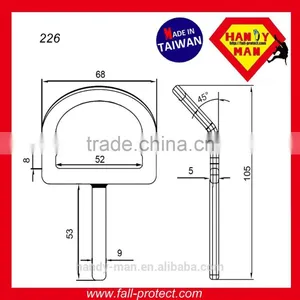 226 Stamped Bent Steel With Bar D-Ring thumbnail-2