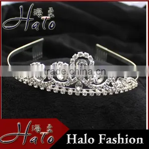 RhinH172-039estone Fashion Silver Bridal Jewelry Metal Wedding Tiaras Halo thumbnail-1
