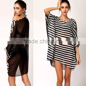 Fashion Women's Bikini Swimsuit Cover Up Sexy Chiffon Pareo Beach Sarong Swimwear Cover Up Women Wholesale OEM thumbnail-1