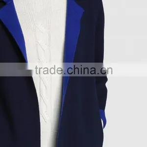 Double Women Coat Roberto Verino in Navy Blue Color Coat Model Long Jackt Coat Wgholesale Custom Clothing OEM thumbnail-4