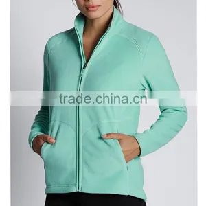 Plain Color Polar Fleece Fabric Warm Women Jacket thumbnail-1
