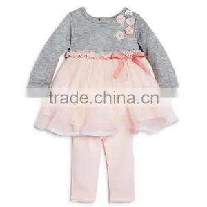 Infant Girls' Tutu Top and Leggings Set Flower Girl Dresses Childern Frocks Designs Kid Dress 2016 HSD5622 thumbnail-1