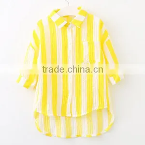 2017 Girls Bright Colour Vertical Stripe Fashion Saree Blouse thumbnail-2