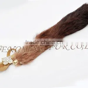 CX-R-40A Dip Dyeing Rabbit Fur Key Ring thumbnail-3